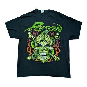 Poison Nothing But A Good Time 2018 Two Sided Black Music Band Rock T Shirt XL